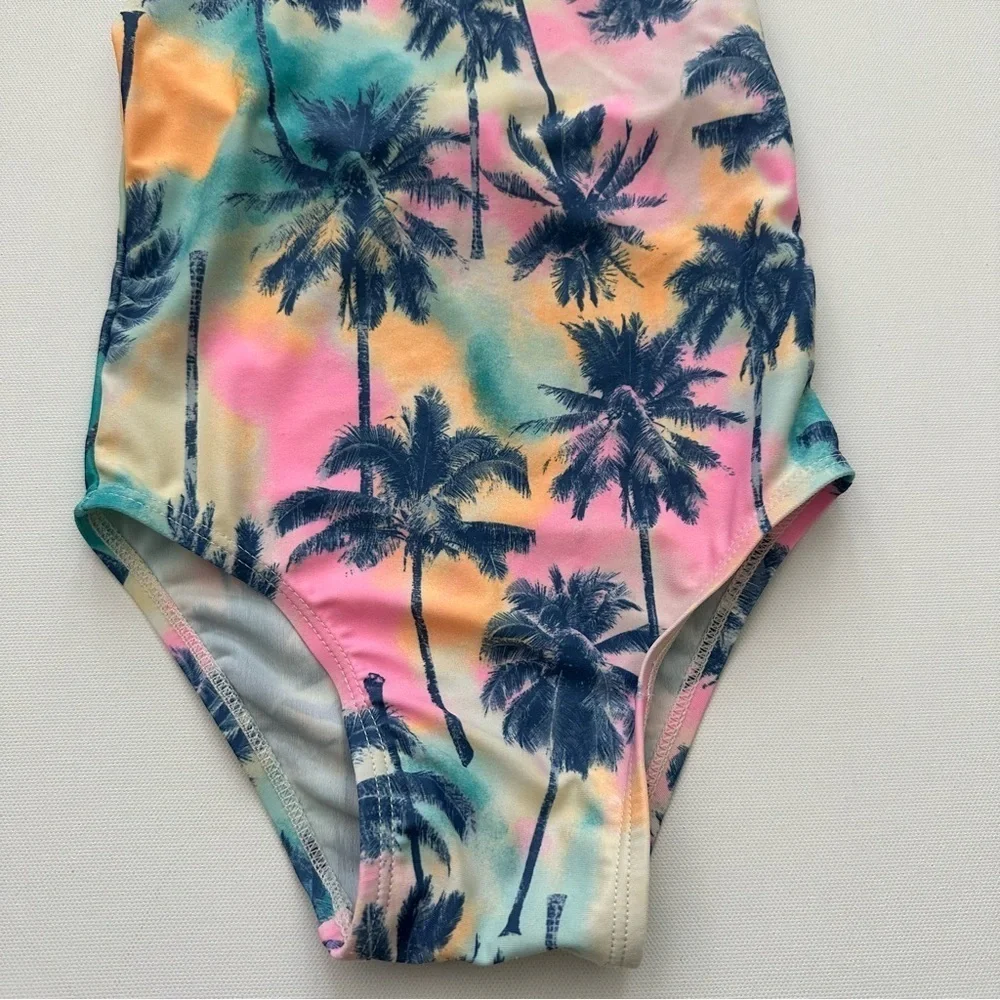 Old Navy Toddler Girl Palm Print One Piece Swimsuit Size 3T